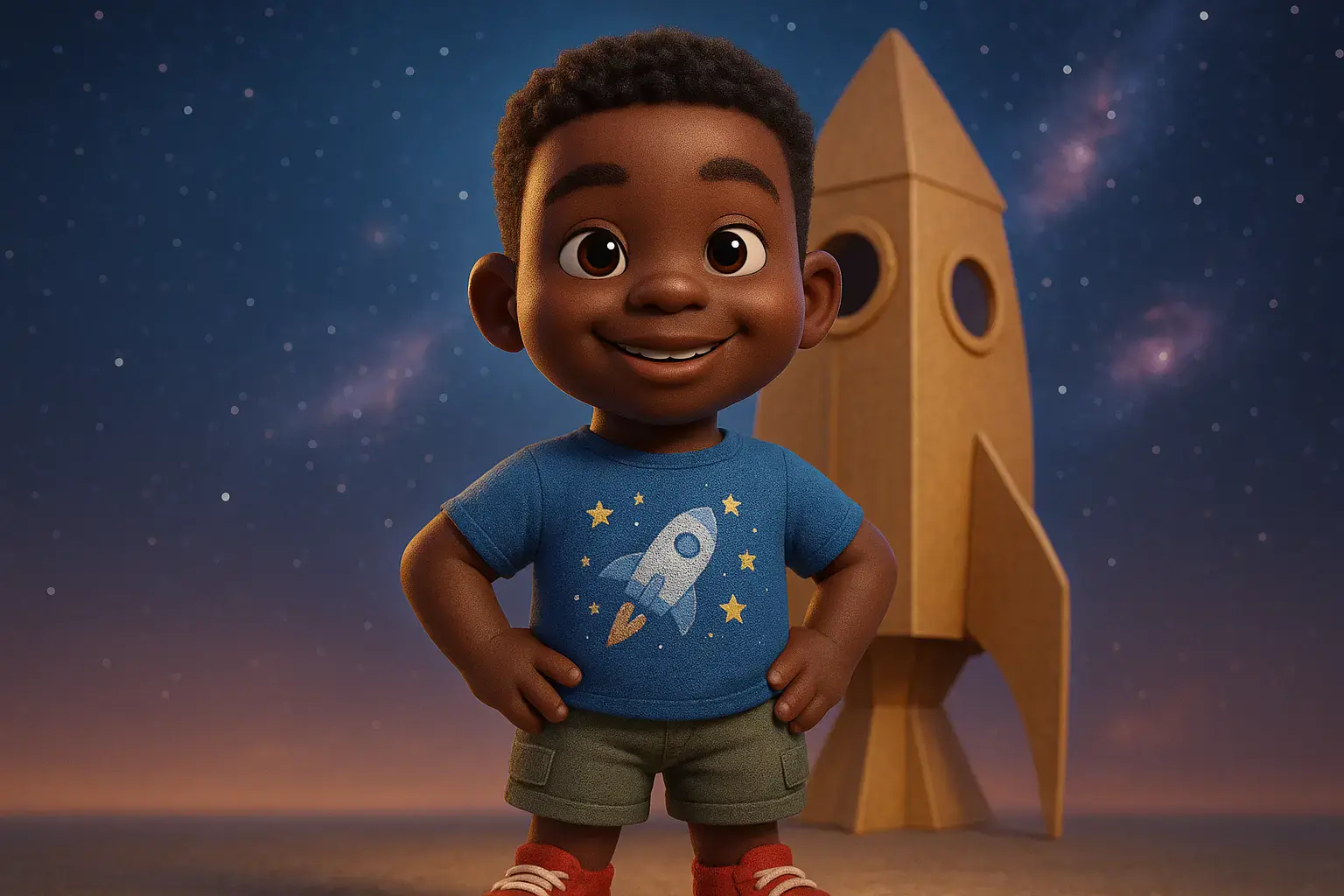 Kofi and the Starship Explorer — 3D Animated Feature style